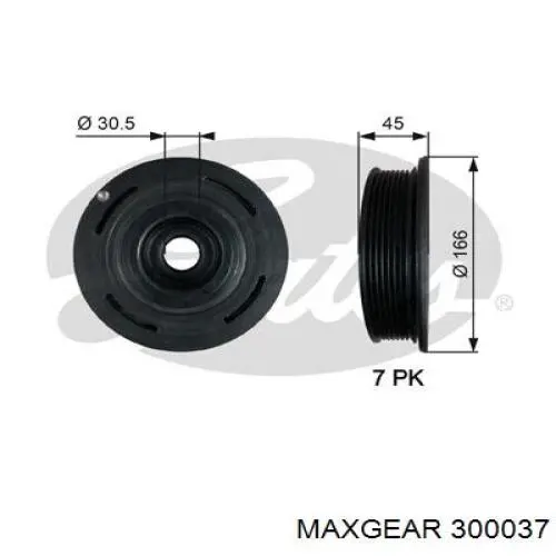 Шкив коленвала (демпфер) Maxgear 300037 цена, от 74.60 USD
