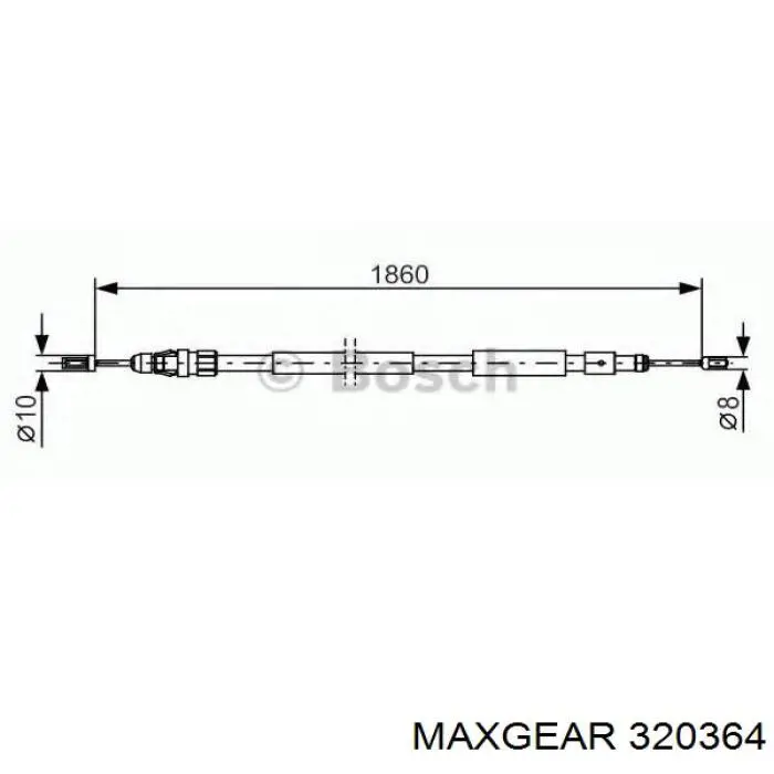 Трос ручника E074161 Peugeot/Citroen