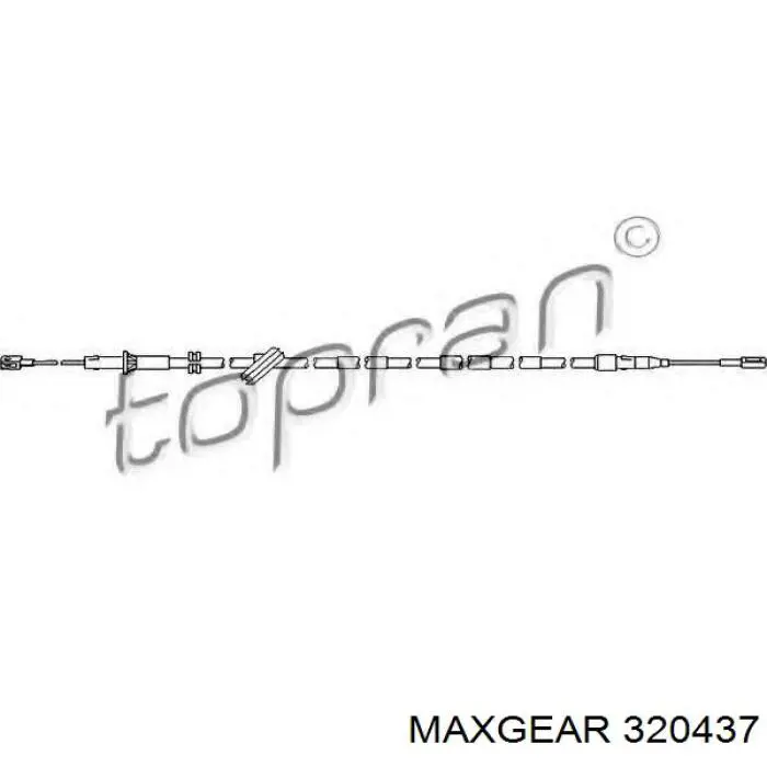 320437 Maxgear Трос ручного тормоза задний, правый