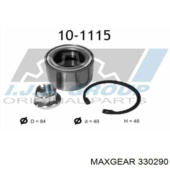Подшипник ступицы 330290 Maxgear