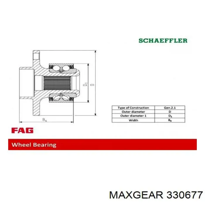 330677 Maxgear Ступица колеса передняя