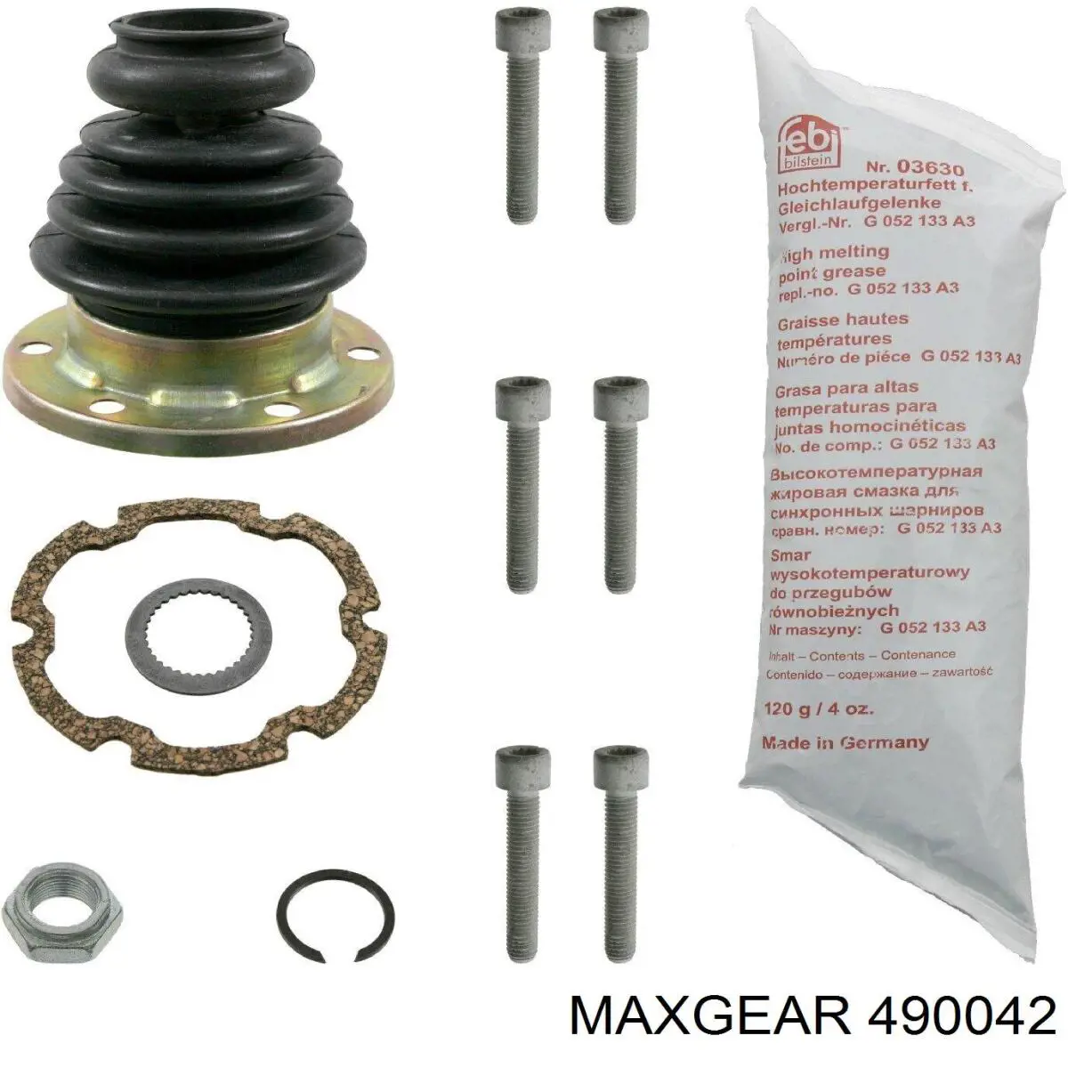 Пыльник шарнира угловых скоростей внутренний передний Maxgear 490042 цена, от 11.37 USD