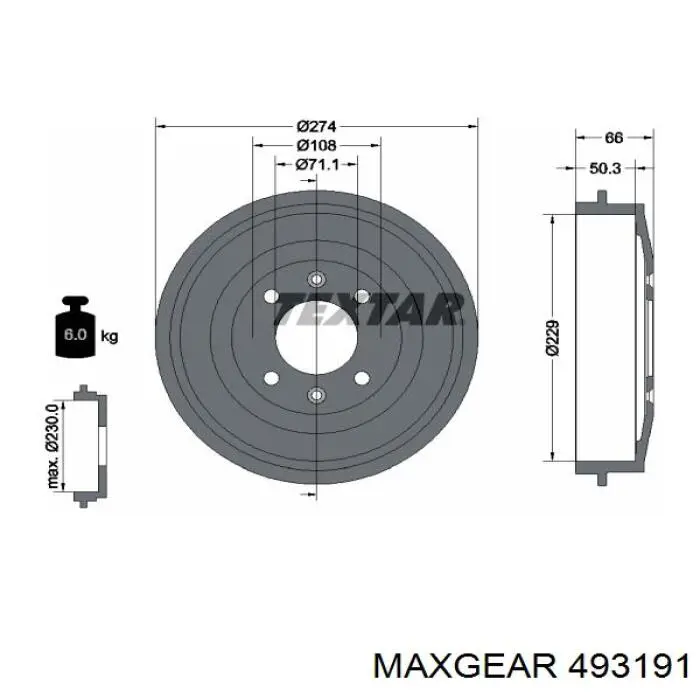 ШРУС наружный передний 493191 Maxgear