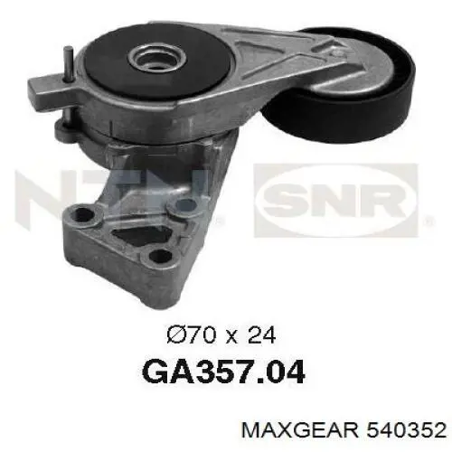 Ролик натяжителя приводного ремня Maxgear 540352