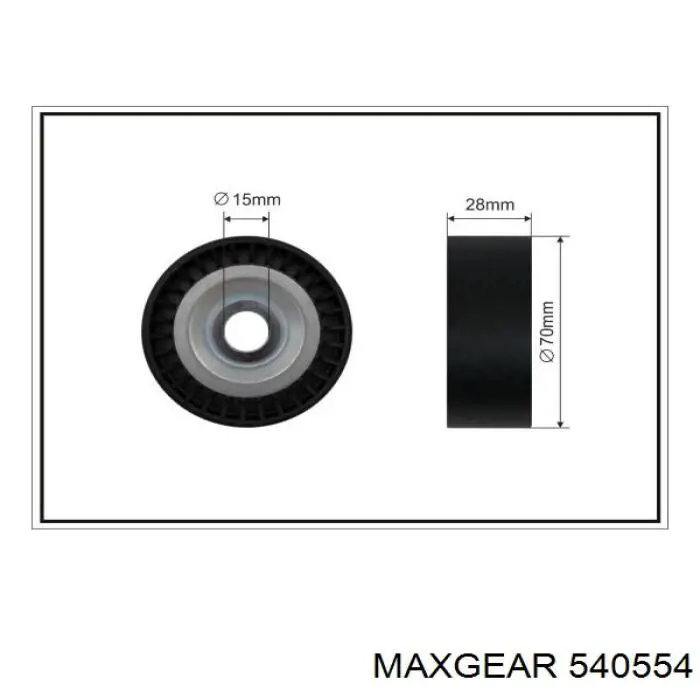Натяжная планка поликлинового ремня Maxgear 540554