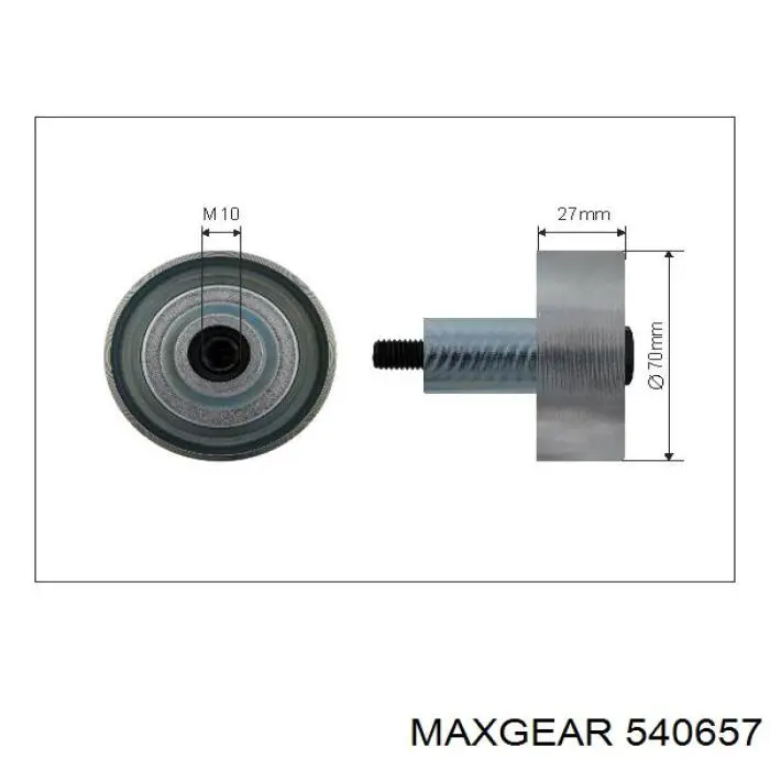 Натяжной ролик ремня ГРМ Maxgear 540657 цена, от 39.11 USD