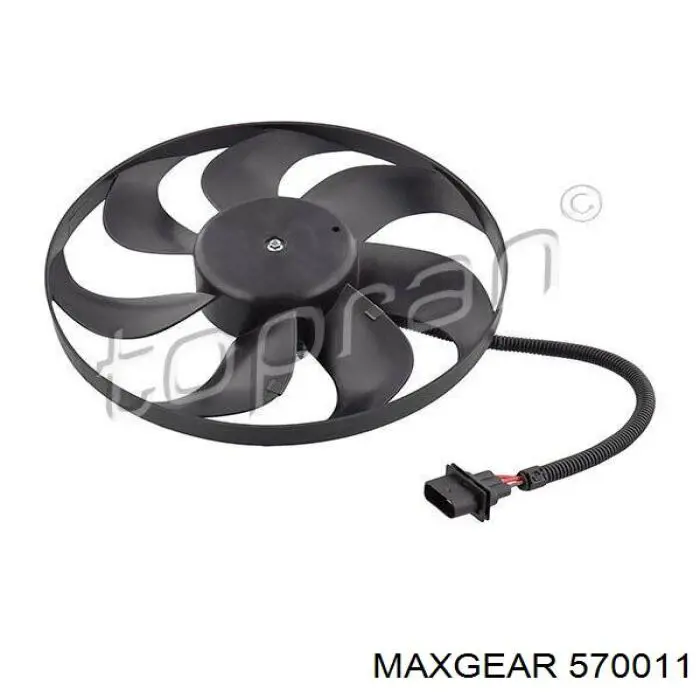 Электровентилятор охлаждения в сборе (мотор+крыльчатка) MAXGEAR 570011