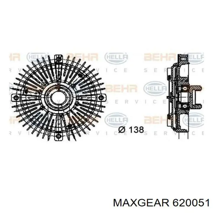 Купить 620051 Maxgear Муфта вентилятора охлаждения