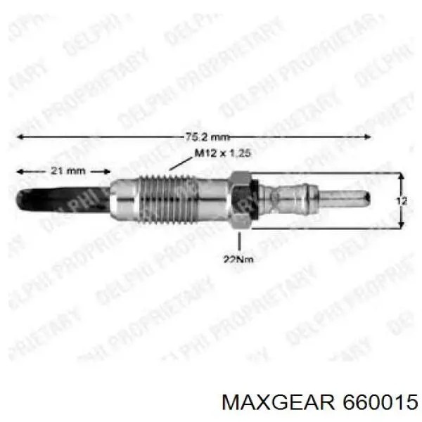 660015 Maxgear Свечи накаливания