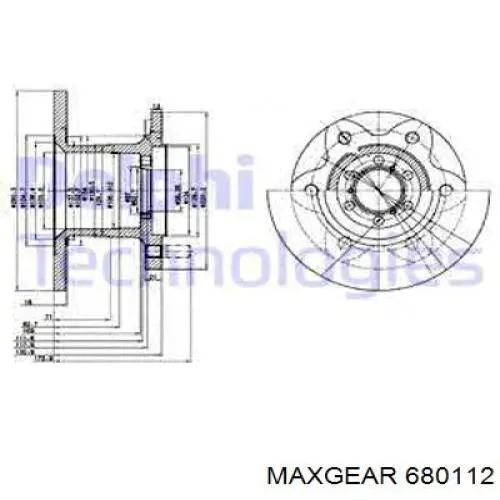 Левый шланг интеркуллера 680112 Maxgear