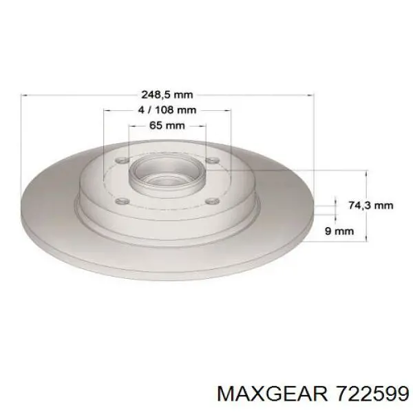 Купить 722599 Maxgear Рычаг задней подвески поперечный левый