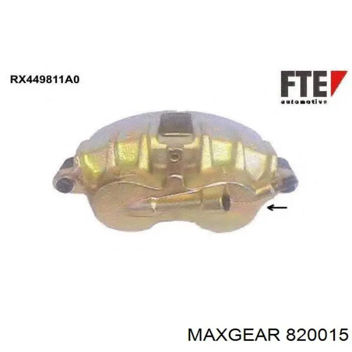 Суппорт тормозной передний левый Maxgear 820015