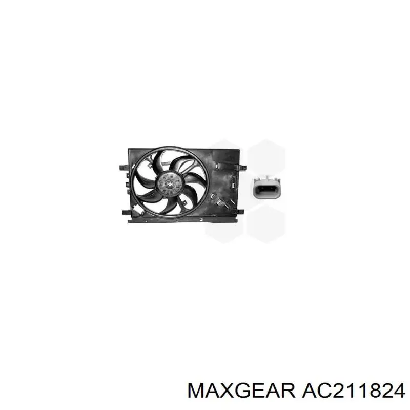 Купить AC211824 Maxgear Диффузор вентилятора в сборе с мотором и крыльчаткой