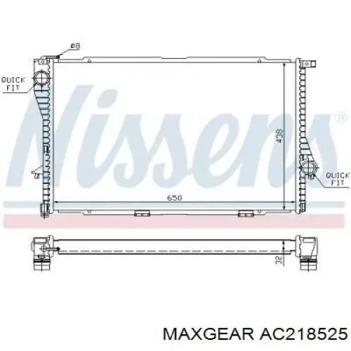 Радиатор охлаждения двигателя Maxgear AC218525 цена, от 78.73 USD