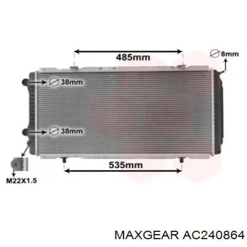 Купить 1330W0 Peugeot/Citroen Радиатор водяной