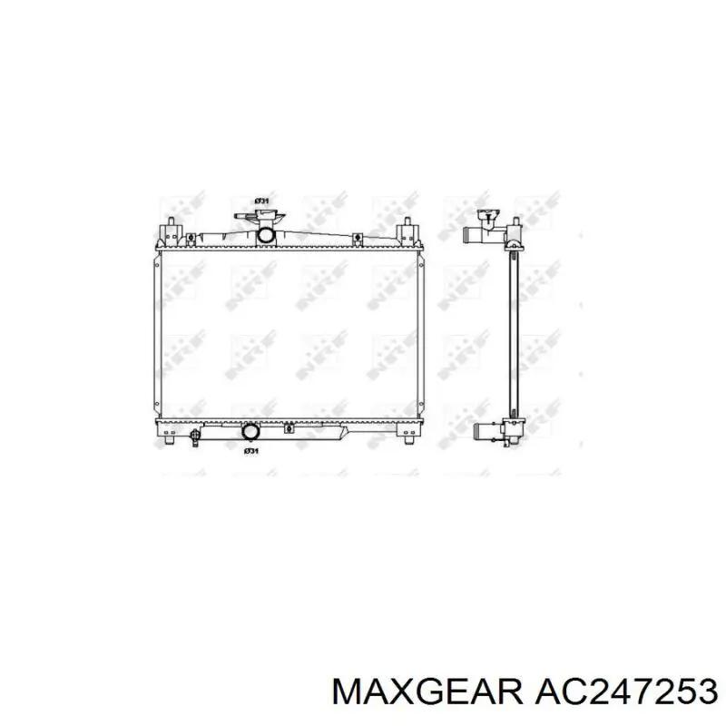 Радиатор AC247253 Maxgear