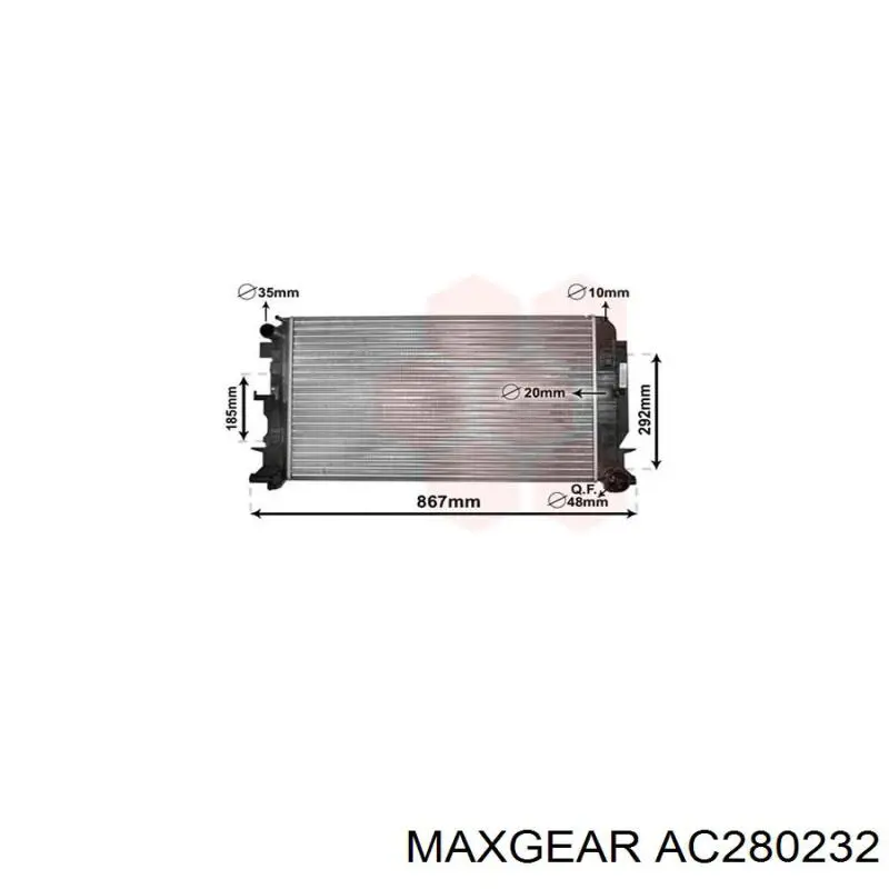 Радиатор AC280232 Maxgear