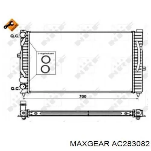 Купить AC283082 Maxgear Радиатор водяной