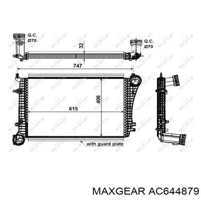 Система охлаждения наддувочного воздуха Maxgear AC644879 цена, от 63.34 USD