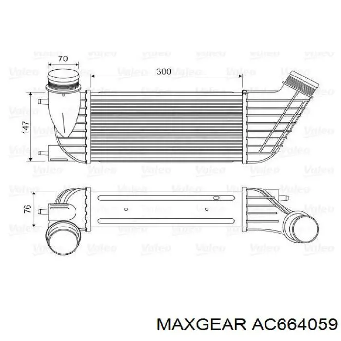 AC664059 Maxgear интеркулер