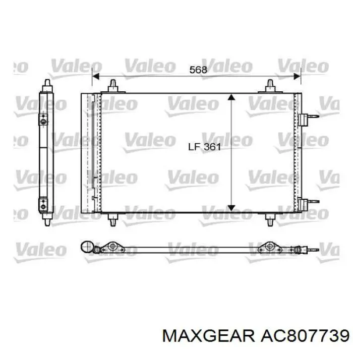Конденсатор кондиционера Maxgear AC807739 цена, от 57.74 USD
