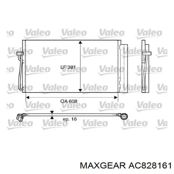 Конденсатор кондиционера Maxgear AC828161 цена, от 61.46 USD