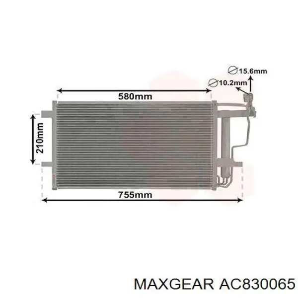 Конденсатор кондиционера Maxgear AC830065 цена, от 74.59 USD