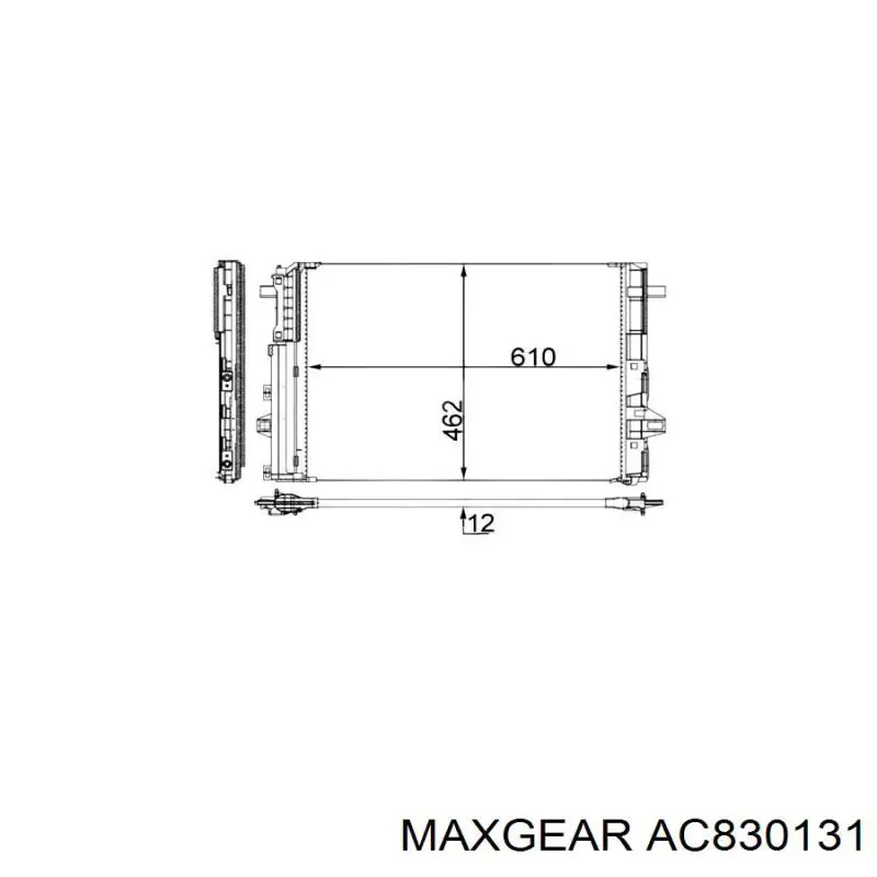 Радиатор кондиционера AC830131 Maxgear