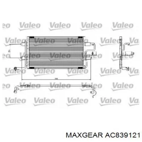Радиатор кондиционера AC839121 Maxgear