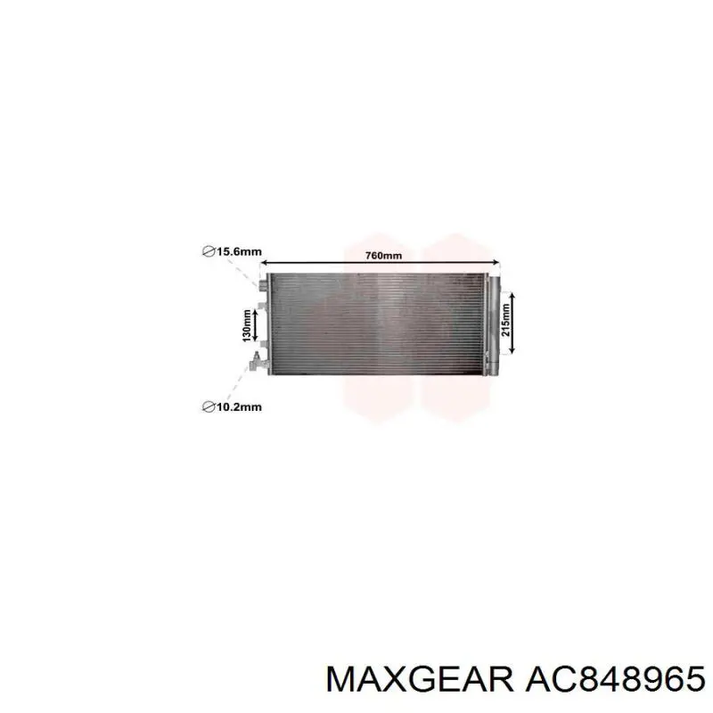 Радиатор кондиционера AC848965 Maxgear