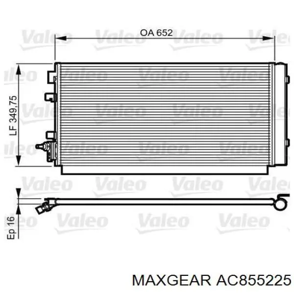 AC855225 Maxgear радиатор кондиционера