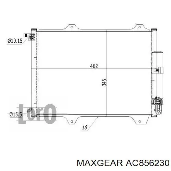 Конденсатор кондиционера Maxgear AC856230 цена, от 79.84 USD