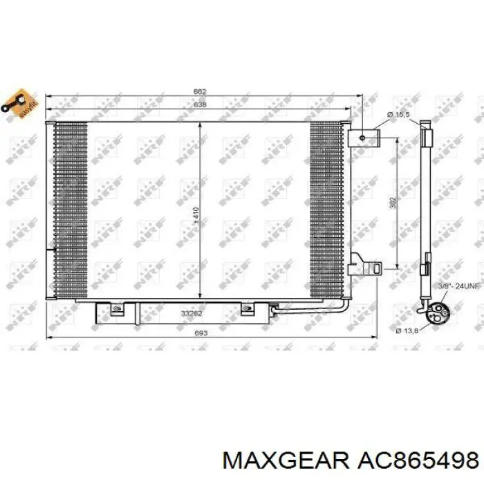 Купить AC865498 Maxgear Радиатор системы охлаждения кондиционера