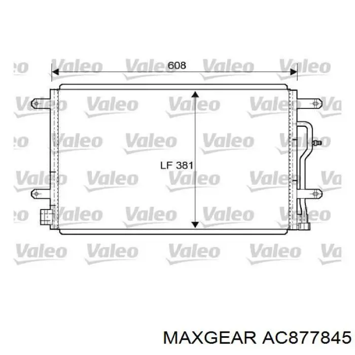 Радиатор кондиционера AC877845 Maxgear