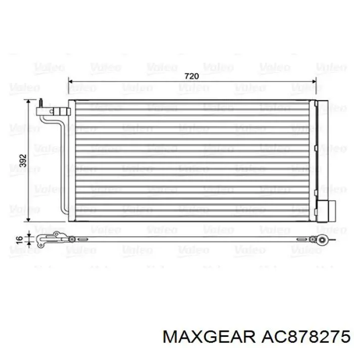 AC878275 Maxgear радиатор кондиционера