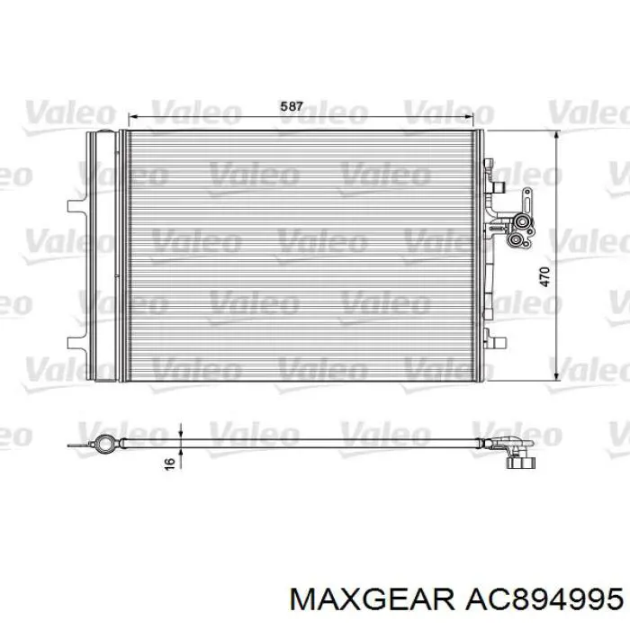 Конденсатор кондиционера Maxgear AC894995 цена, от 74.90 USD