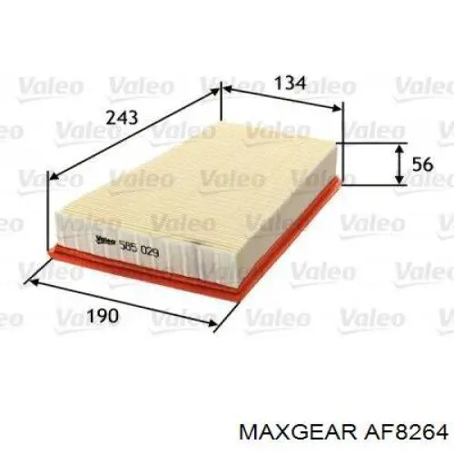 Фильтр воздушный Maxgear AF8264