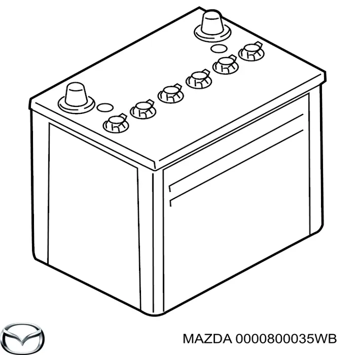 Аккумулятор автомобильный Mazda 0000800035WB цена, от 96.43 USD