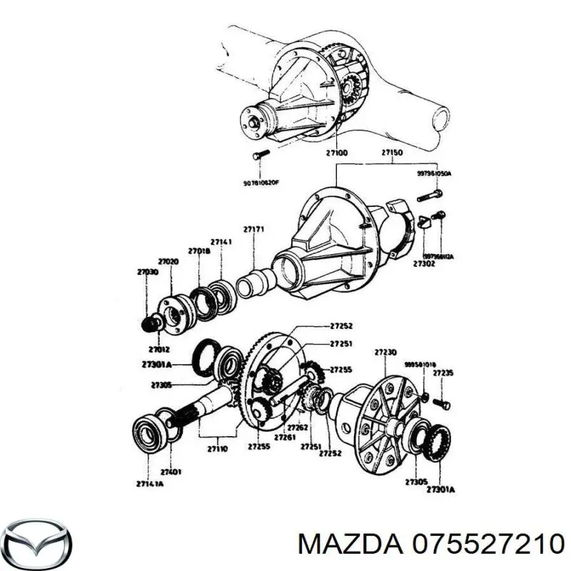 075527210 Mazda Подшипник дифференциала заднего моста