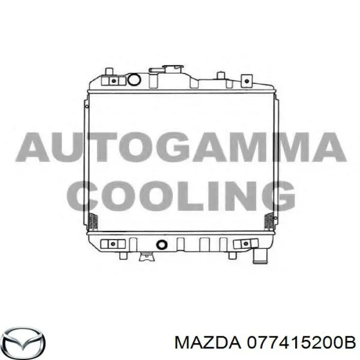 Радиатор охлаждения двигателя на Mazda 323 I 