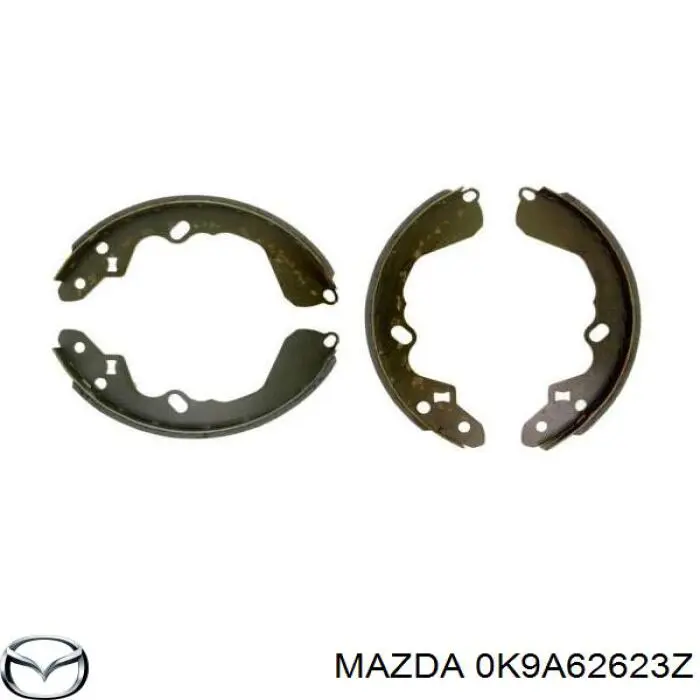 Задние барабанные колодки 0K9A62623Z Mazda