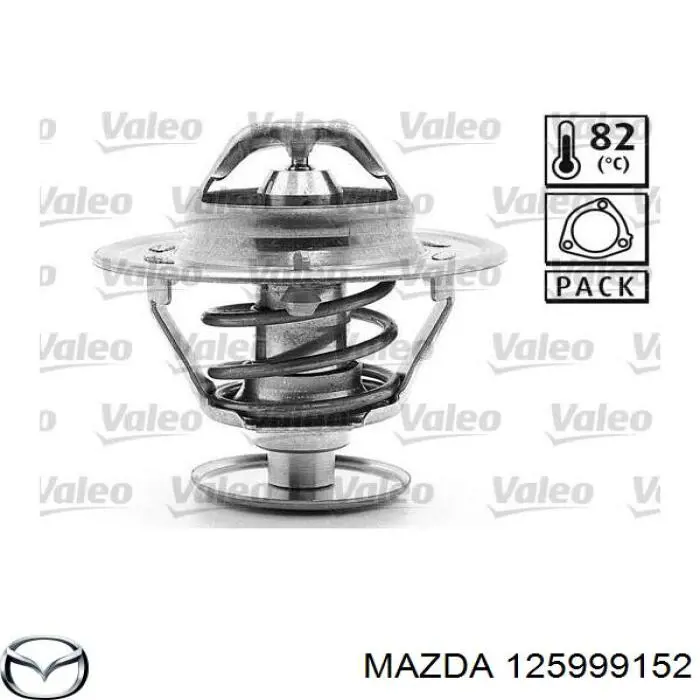 Termostato, refrigerante 125999152 Mazda