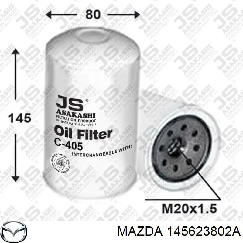 145623802A Mazda масляный фильтр