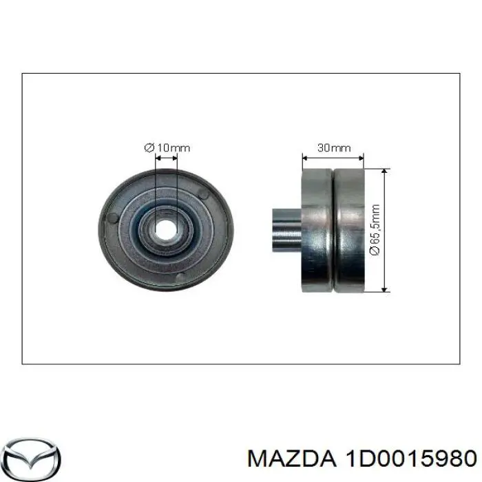 Polea guía correa poli V 1D0015980 Mazda