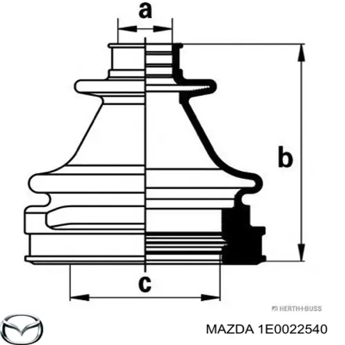 Пыльник ШРУСа внутренний 1E0022540 Mazda