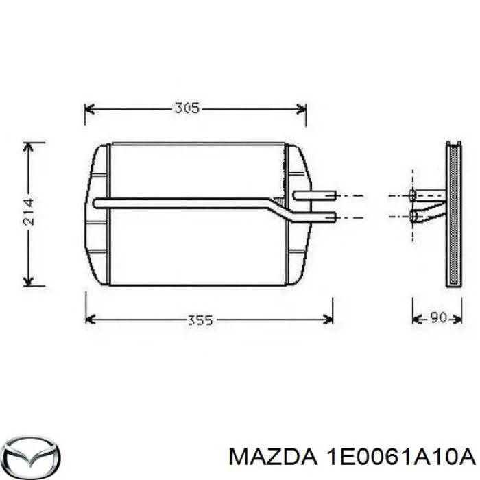 1E0061A10A Mazda радиатор печки