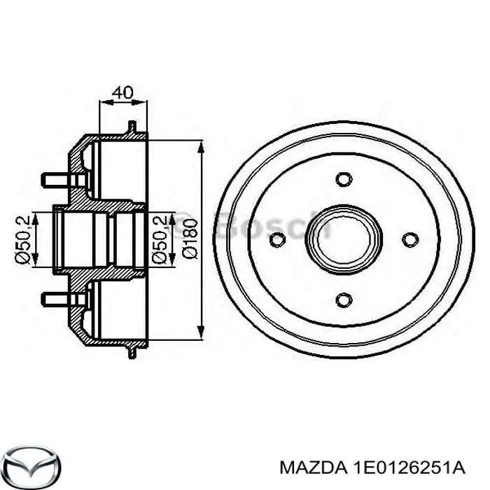 1E0126251A Mazda 