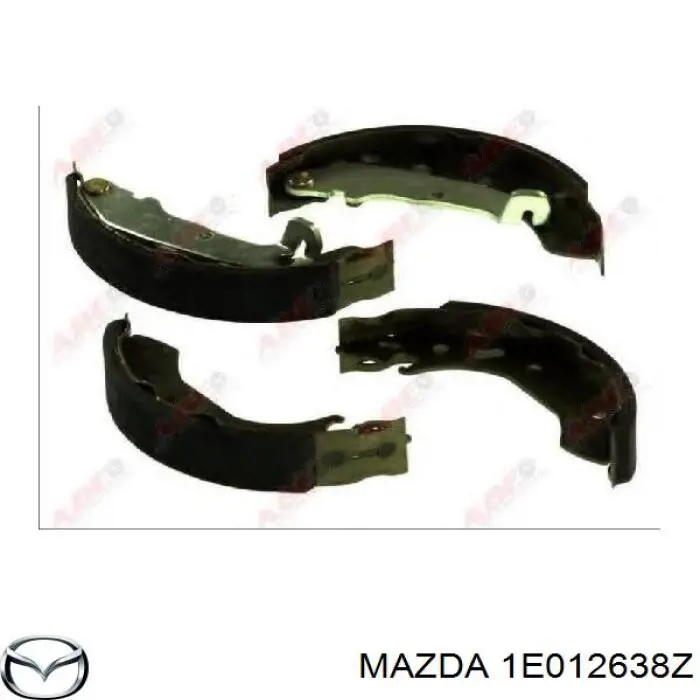 1E012638Z Mazda колодки тормозные задние барабанные