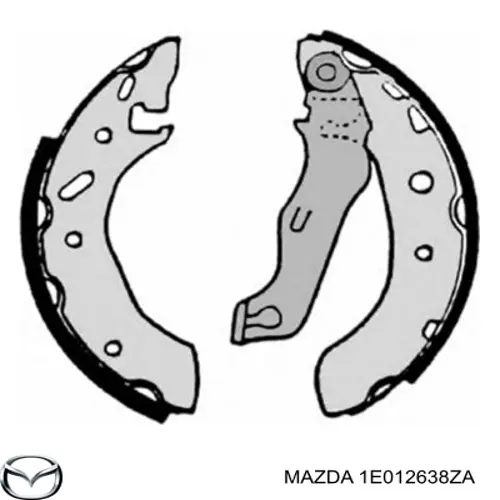 Задние барабанные колодки 1E012638ZA Mazda