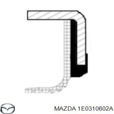 1E03-10-602A Mazda сальник коленвала двигателя передний